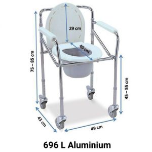 696 L Commode Chairs With Wheel Aluminium
